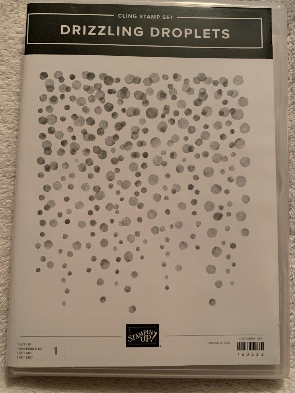 Stampin' Up! Drizzling Droplets Cling Stamp Set